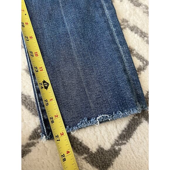MOTHER Denim The Rascal Ankle Fray Opposites Attract Straight Slim Jeans Sz 28 - Picture 14 of 14